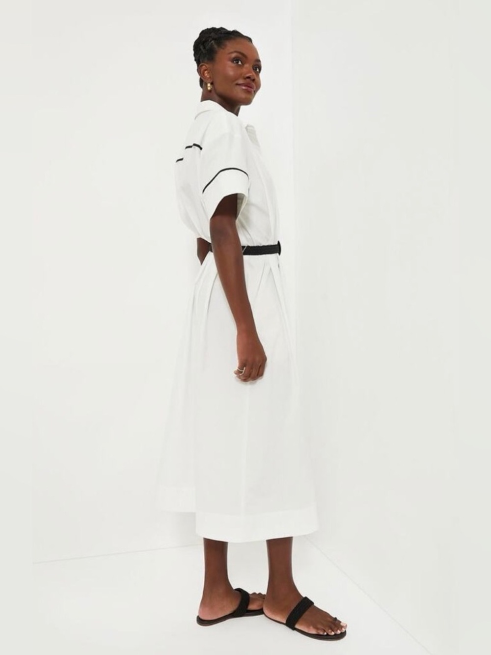 TUCKERNUCK White Piped Kate Midi Dress Size XXXL - Picture 2 of 9